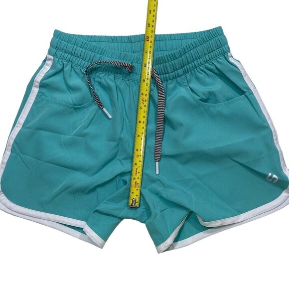HODO SPORTS Women's Running Workout Shorts Size XS Green‎ Teal Drawstring NWT - Picture 10 of 12